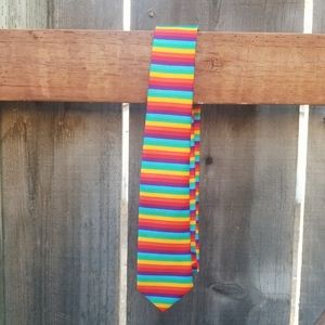 Rainbow Stripes Sateen Necktie